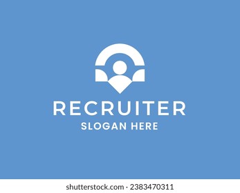 Mature Modern Recruiter Company Logo Template, Editable
