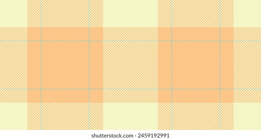 Ab 18 nahtloser karierter Hintergrund, abbindender Stoffcheck Tartan. Gefaltete Textur Muster Vektorgrafik in heller und oranger Farbe.