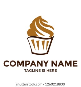 Mature and simple cup cake logo