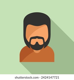 Mature style man icon flat vector. Model aged. Smile style mature