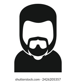 Mature style man icon simple vector. Model aged. Smile style mature