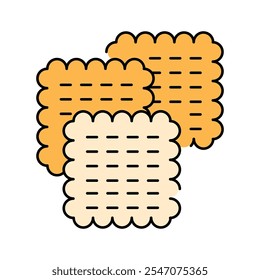 Matzah color icon. Judaism religion.Sign for web page, mobile app, button, logo. Vector isolated button. Editable stroke.