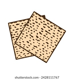 matzah icon Cartoon Vector illustration Isolated on White Background