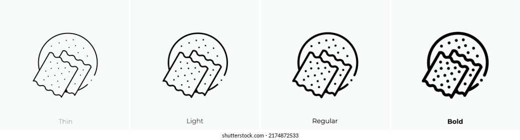 matzah icon. Thin, Light Regular And Bold style design isolated on white background