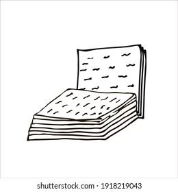 Matzah for Passover. Vector illustration on isolated background