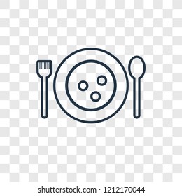 Matzo Ball Soup concept vector linear icon isolated on transparent background, Matzo Ball Soup concept transparency concept in outline style