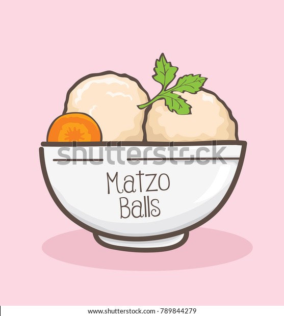 matzo balls in bowl vector\
design