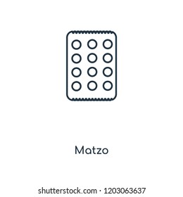 Matzo concept line icon. Linear Matzo concept outline symbol design. This simple element illustration can be used for web and mobile UI/UX.