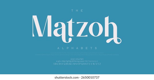 Matzoh calligraphy alphabet small lettering a to z font family