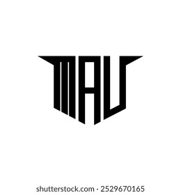 MAU letter logo design with white background in illustrator, vector logo modern alphabet font overlap style, calligraphy designs for logo, Poster, Invitation, etc.