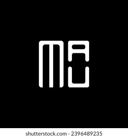 Diseño vectorial del logotipo de la letra MAU, logotipo sencillo y moderno de MAU. Diseño de alfabetos lujosos de la MAU  