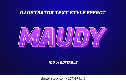 "maudy" modern and futuristic font with cool effect