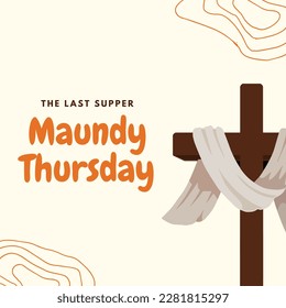maundy thursday postr for social media post