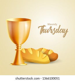 Maundy Thursday vector illustration