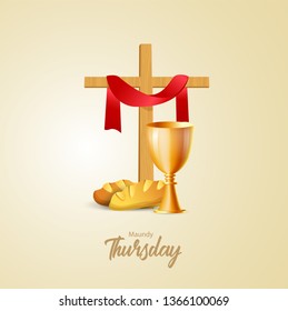 Maundy Thursday vector illustration