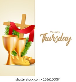 Maundy Thursday vector illustration