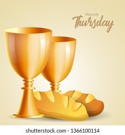 Maundy Thursday vector illustration