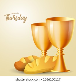 Maundy Thursday vector illustration