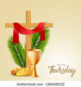 Maundy Thursday vector illustration