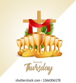 Maundy Thursday vector illustration