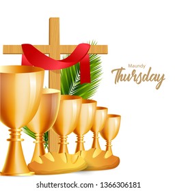 Maundy Thursday vector illustration