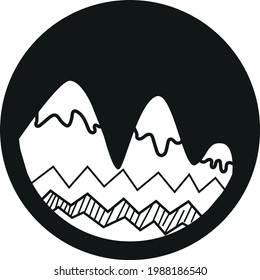 Mauntains vector illustration hand draw