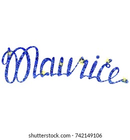 Maurice name lettering tinsels