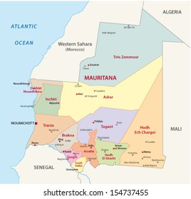 Mauritania Administrative Map
