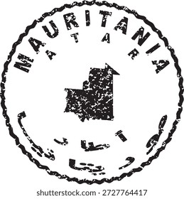 Mauretanien Atar Runde Seal Map Design