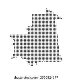 Mauritânia - Mapa Pontilhado. Mapa formado por Dots. Ilustração de vetor