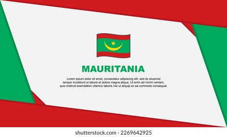 Mauritania Flag Abstract Background Design Template. Mauritania Independence Day Banner Cartoon Vector Illustration. Mauritania Independence Day
