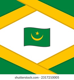 Mauritania Flag Abstract Background Design Template. Mauritania Independence Day Banner Social Media Post. Template