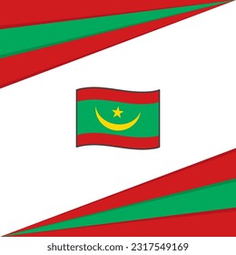 Mauritania Flag Abstract Background Design Template. Mauritania Independence Day Banner Social Media Post. Mauritania Design