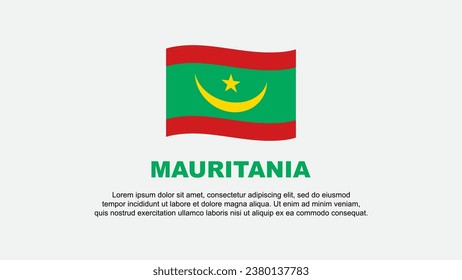 Mauritania Flag Abstract Background Design Template. Mauritania Independence Day Banner Social Media Vector Illustration. Mauritania Background