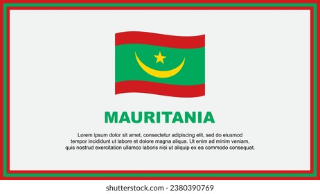Mauritania Flag Abstract Background Design Template. Mauritania Independence Day Banner Social Media Vector Illustration. Mauritania Banner