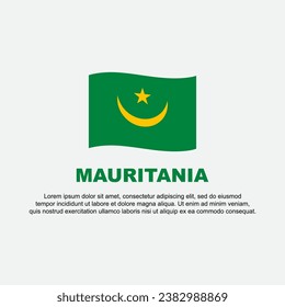 Mauretaniens Vorlage für Hintergrunddesign der Flagge. Mauretanien Independence Day Banner Social Media Post. Hintergrund