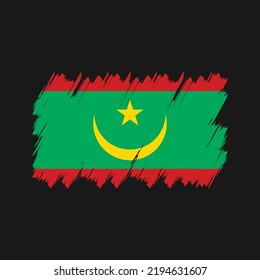 Mauritania Flag Brush. National Flag