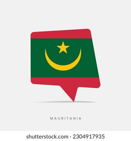 Icono de chat de la burbuja de bandera de Mauritania