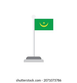 Bandera de Mauritania, diseño plano de la bandera de Mauritania