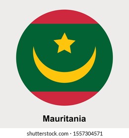 Mauritania flag icon isolated vector illustration