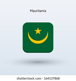 Mauritania flag icon. Vector illustration.
