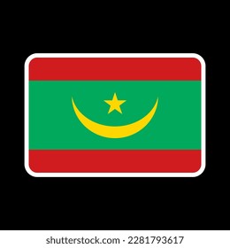 Mauritania flag, official colors and proportion. Vector illustration.