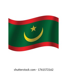 Mauritania flag. Simple vector. National flag of Mauritania 