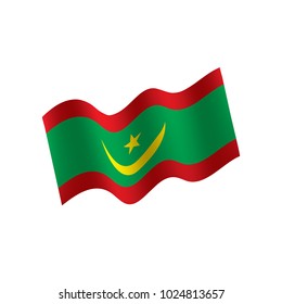 Mauritania flag, vector illustration on a white background