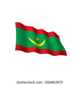 Mauritania flag, vector illustration on a white background