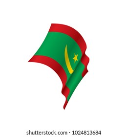 Mauritania flag, vector illustration on a white background