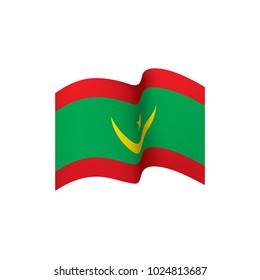 Mauritania flag, vector illustration on a white background