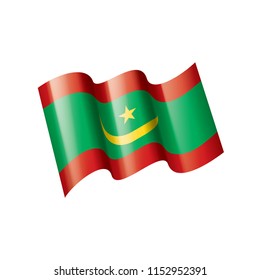 Mauritania flag, vector illustration on a white background