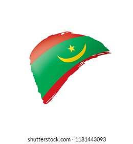 Mauritania flag, vector illustration on a white background.