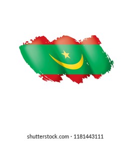 Mauritania flag, vector illustration on a white background.